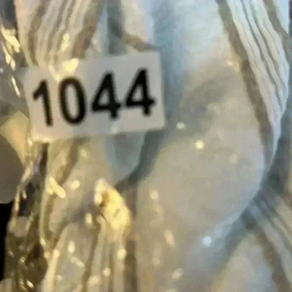 Sue Wong Stripped Hooded Womems Shirt Size M Medium Black Ivory - Picture 7 of 7